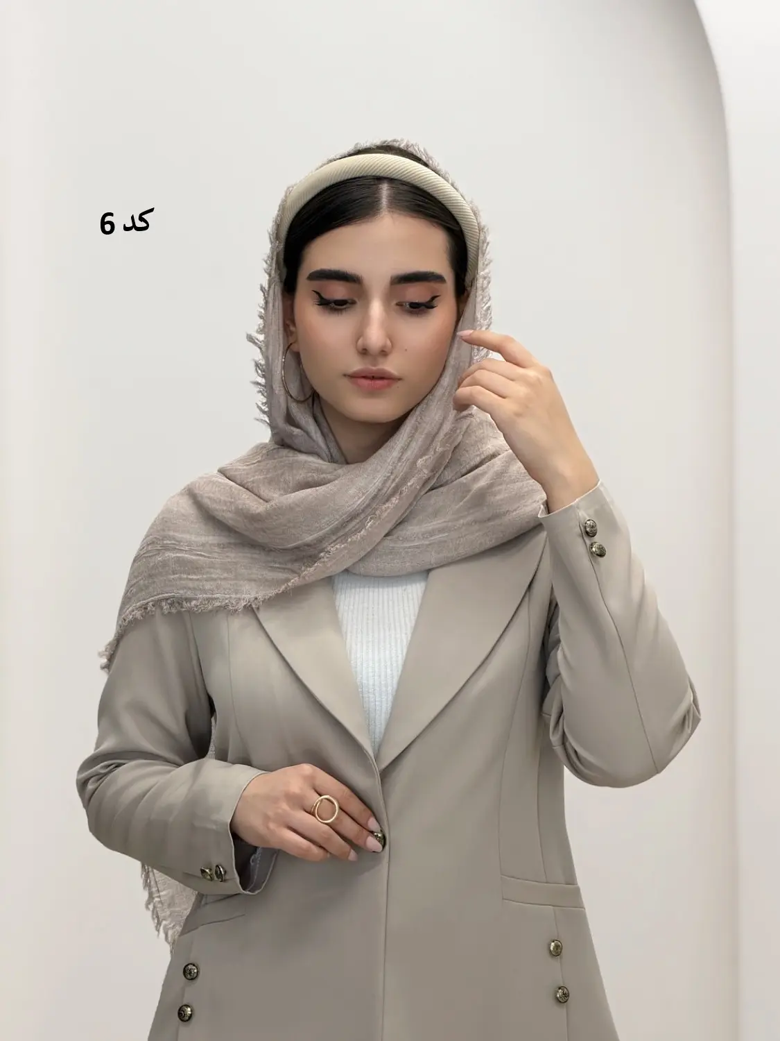 6889-شال کنفی لالیک